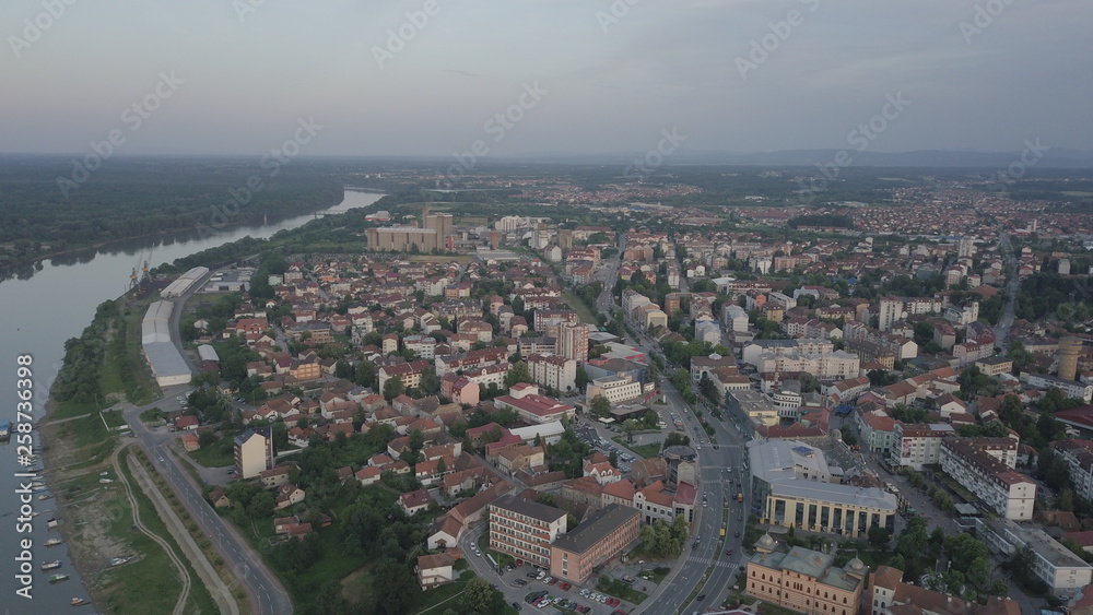 Aerial view of the city
