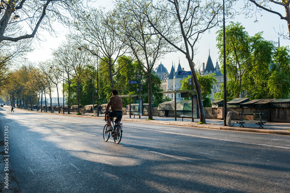 Fototapeta premium PARIS, FRANCE - MARCH 31, 2019: Street view of Paris city, France.
