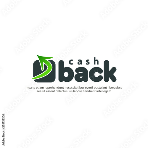 Cashback service logo vector template