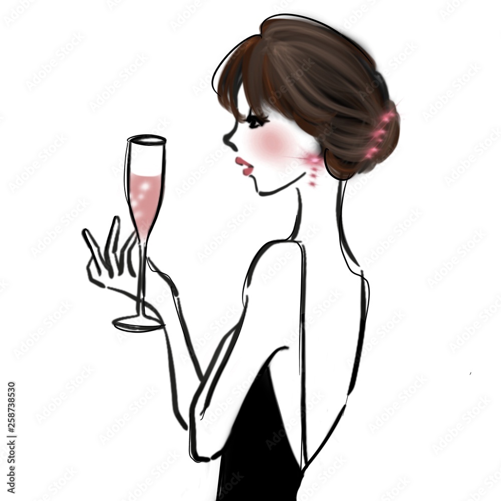 Girl celebrating holding a glass of wine Girl celebrating holding a glass of wine