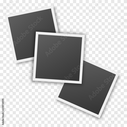 Vector illustration of realistic photo frames for mockup