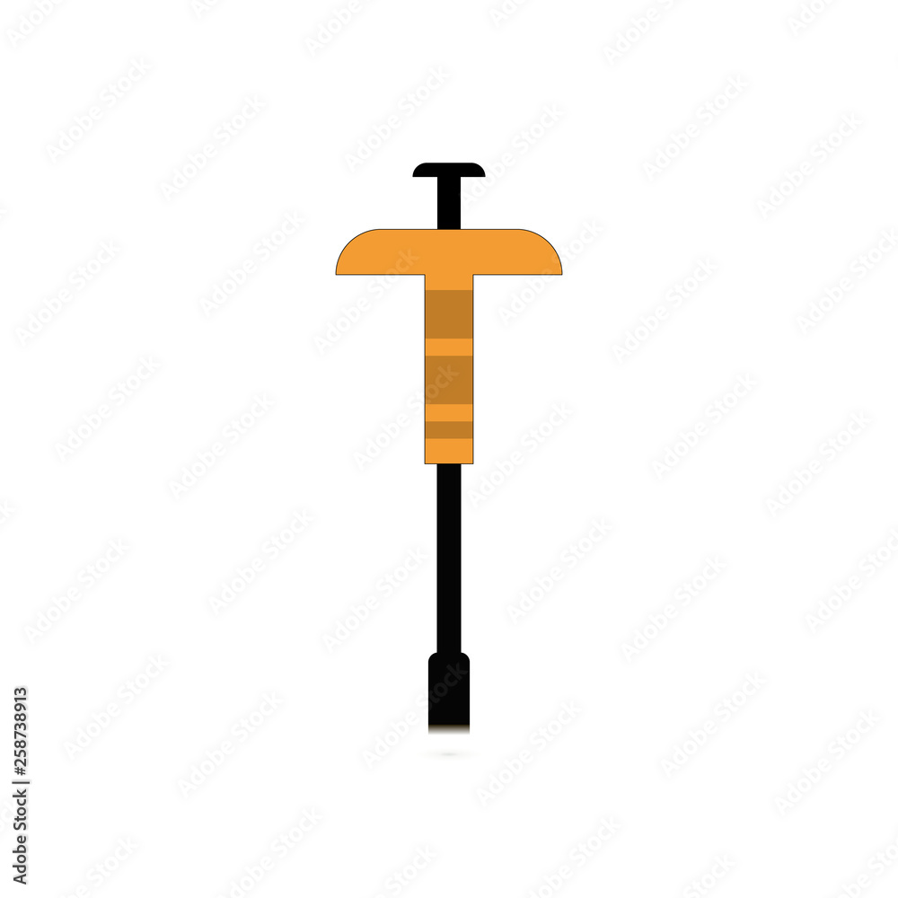 Fototapeta premium Tool is a chisel on a white background