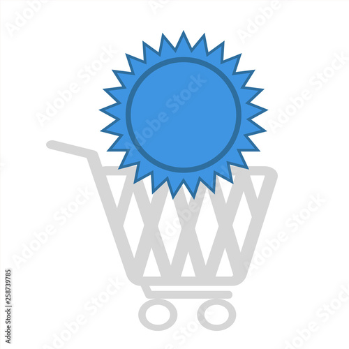 special offer tag and buy busket design, stock vector illustration