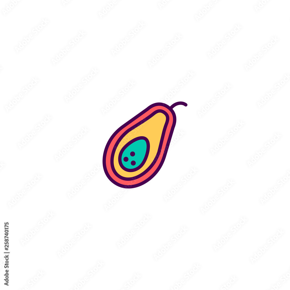 Avocado icon design. Gastronomy icon vector design Avocado icon design. Gastronomy icon vector design
