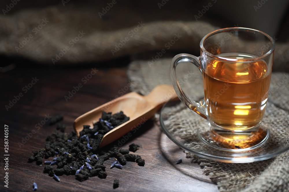 Brewed tea on a serving table Brewed tea on a serving table