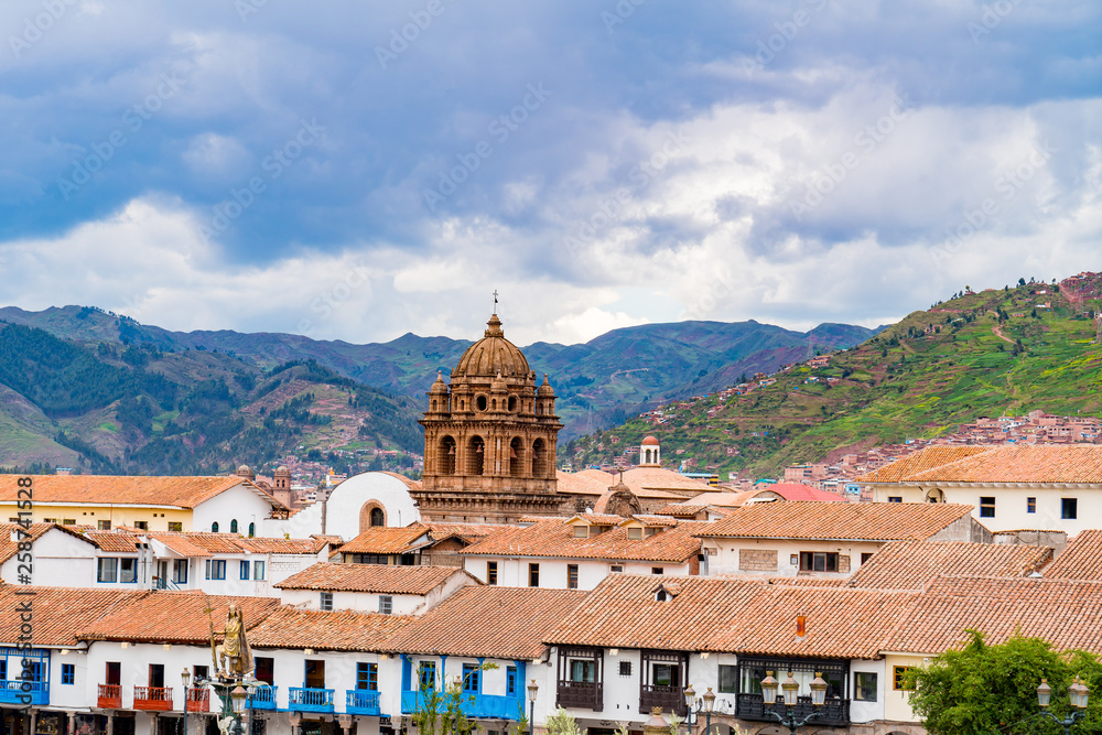 View of the cityscape of Cusco