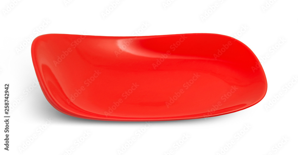 empty plate isolated on white background