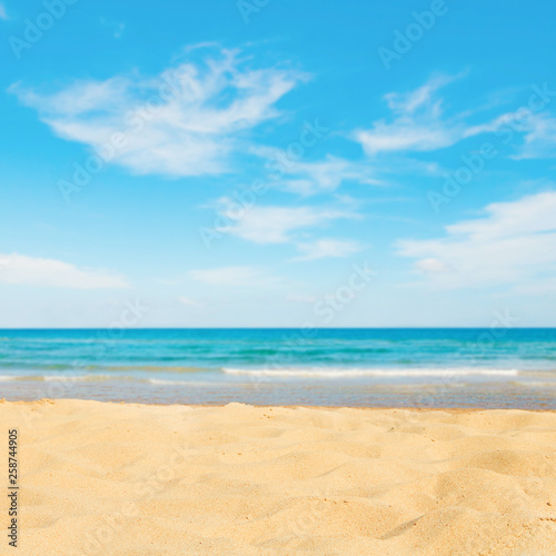 Fototapeta Naklejka Na Ścianę i Meble -  Beautiful Nature Summer Beach Background, selective focus