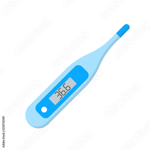 Thermometer for body. Vector illustration. Flat design.