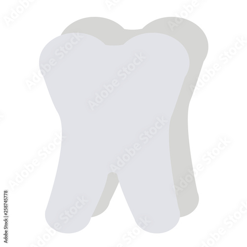 Tooth flat illustration on white