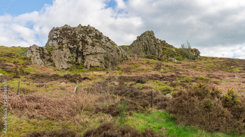 Shropshire landscape at the Nipstone Rock Local Nature Reserve, England, UK