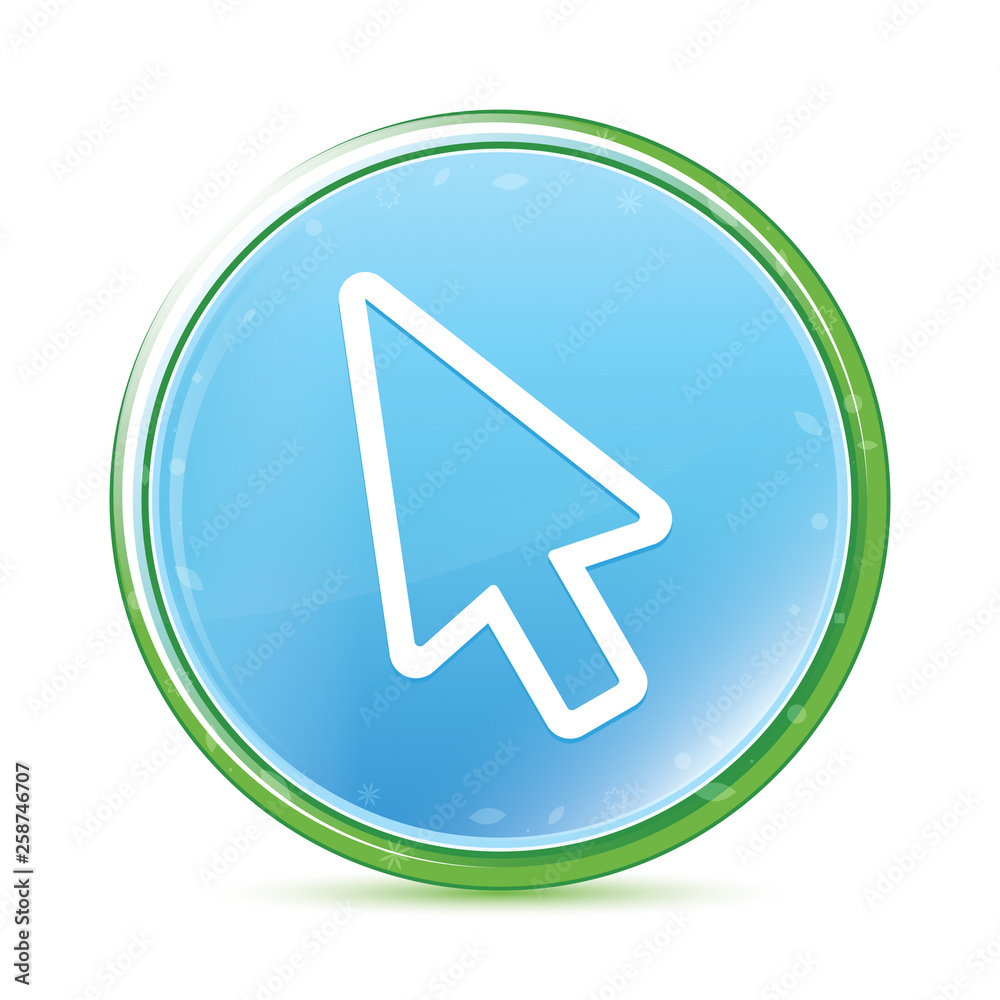 Cursor icon natural aqua cyan blue round button Cursor icon natural aqua cyan blue round button