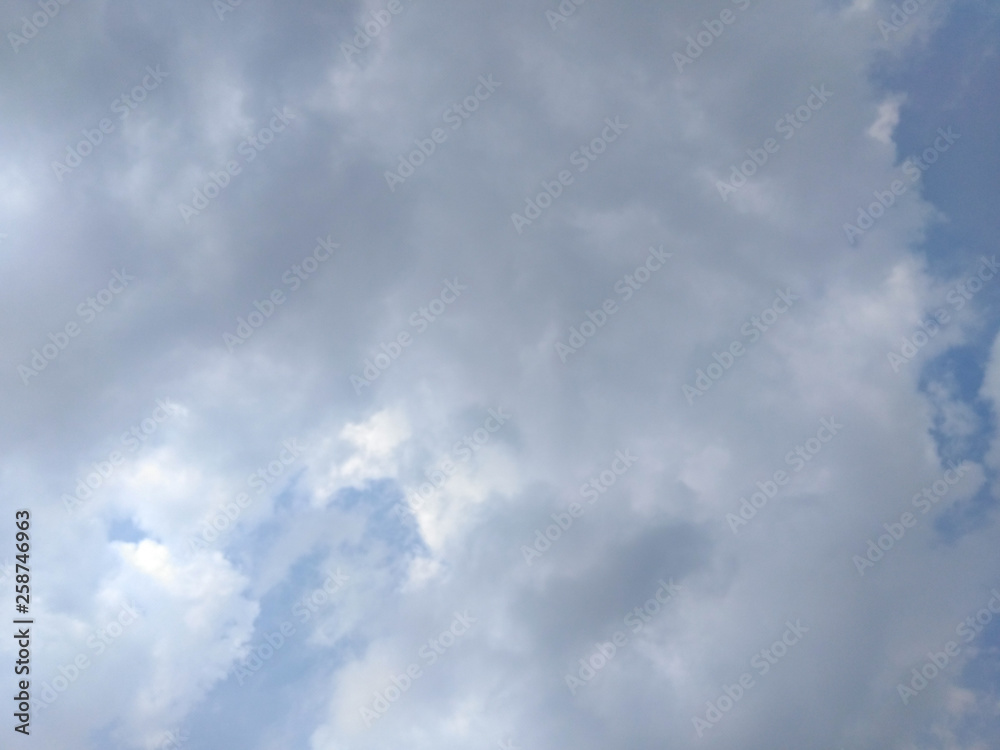 White soft cloud texture on blue sky background White soft cloud texture on blue sky background
