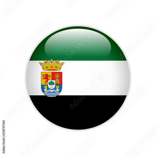 Flag Extremadura button