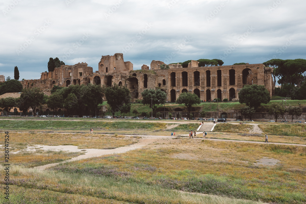 Panoramic view of temple of Apollo Palatinus and Circus Maximus
