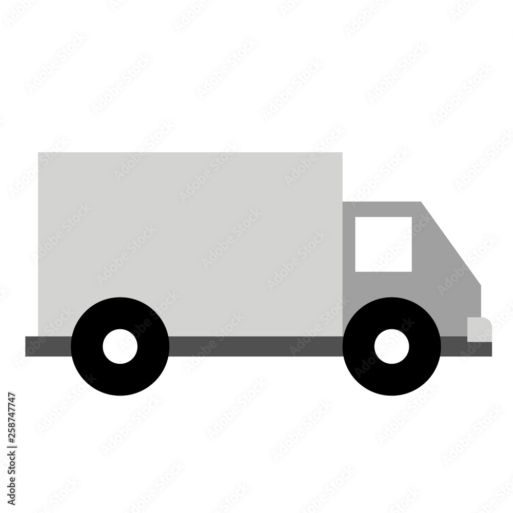 Truck flat illustration on white Truck flat illustration on white