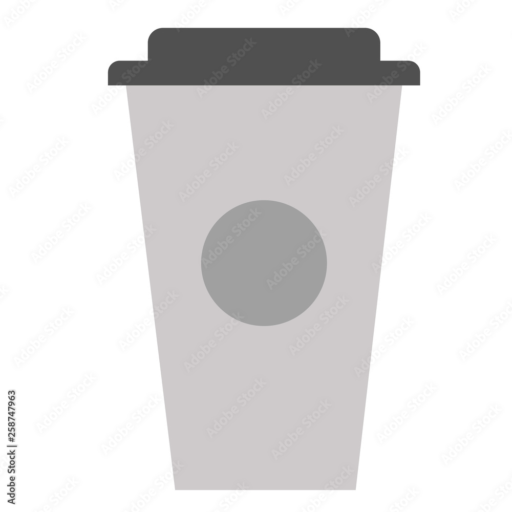 Cup of coffee flat illustration on white Cup of coffee flat illustration on white