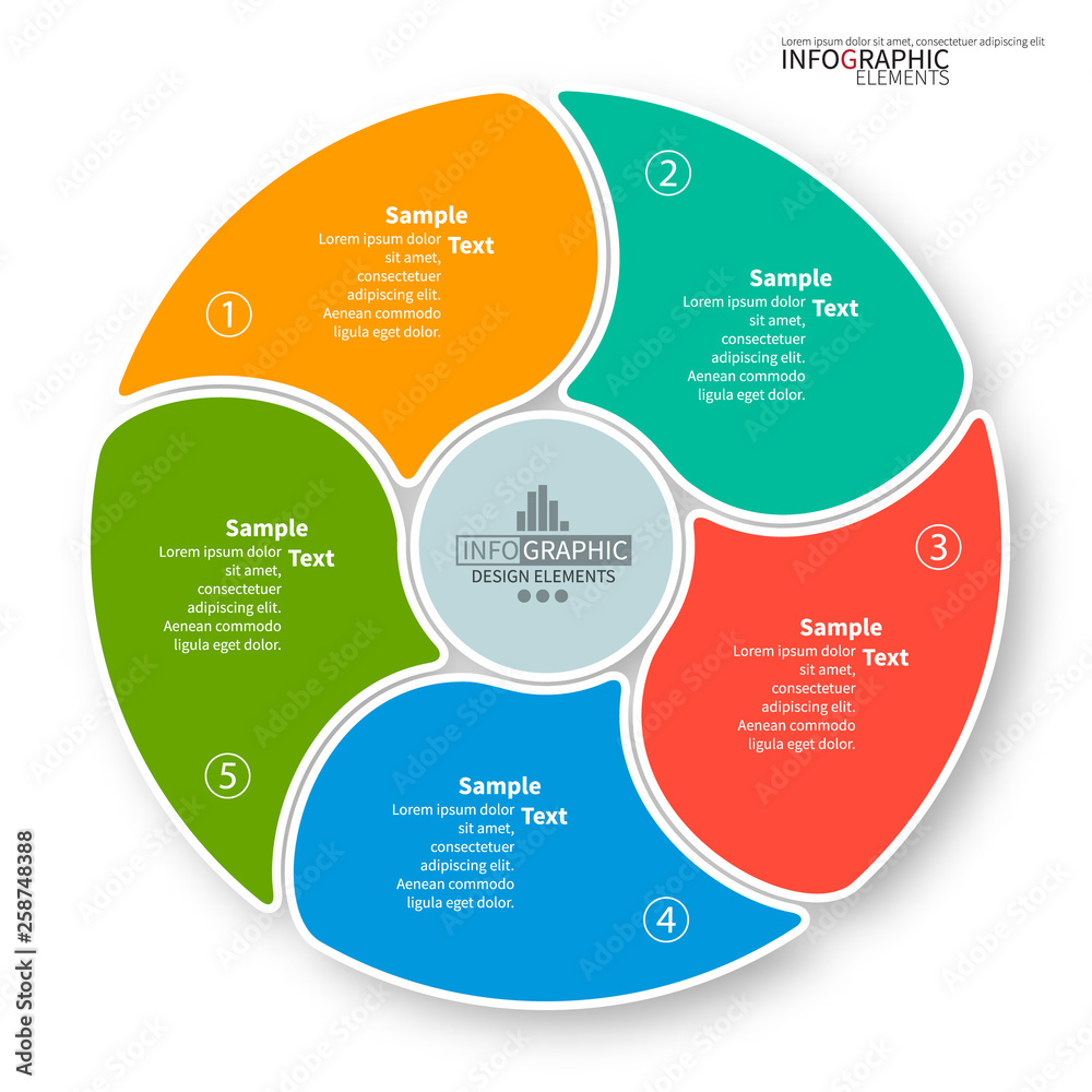 Abstract 3D Paper Infographics. Business template .Vector illustration