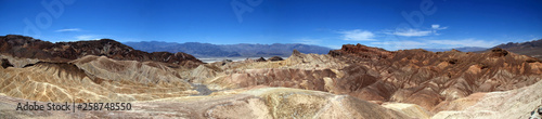 panoramic View of Zabriskie Point in Death Valley National Park