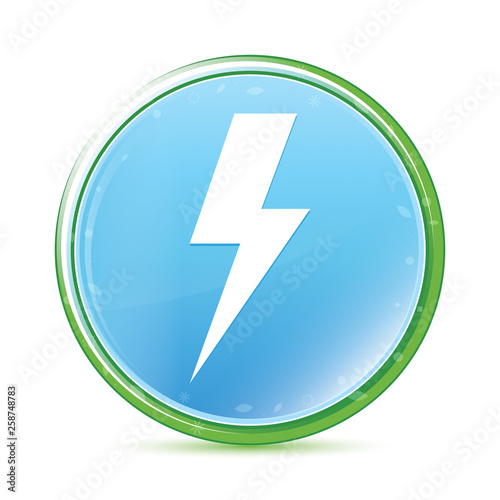 Lightning bolt icon natural aqua cyan blue round button Free Download Lightning bolt icon natural aqua cyan blue round button - GFXLoad