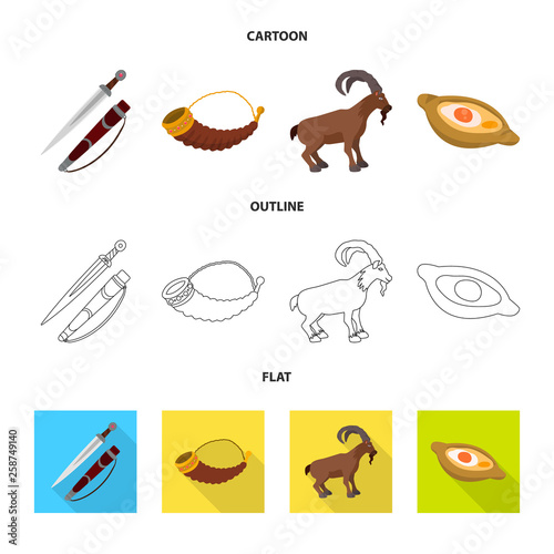 Vector design of culture and sightseeing symbol. Set of culture and originality vector icon for stock.