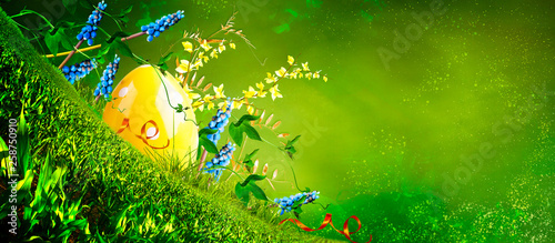 Happy easter. Spring background.