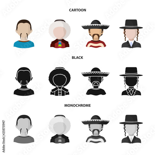 Vector illustration of imitator and resident sign. Set of imitator and culture stock vector illustration.