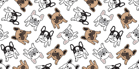 Keuken achterwand Honden patronen Franse bulldog patroon met sjaal  © CNuisin