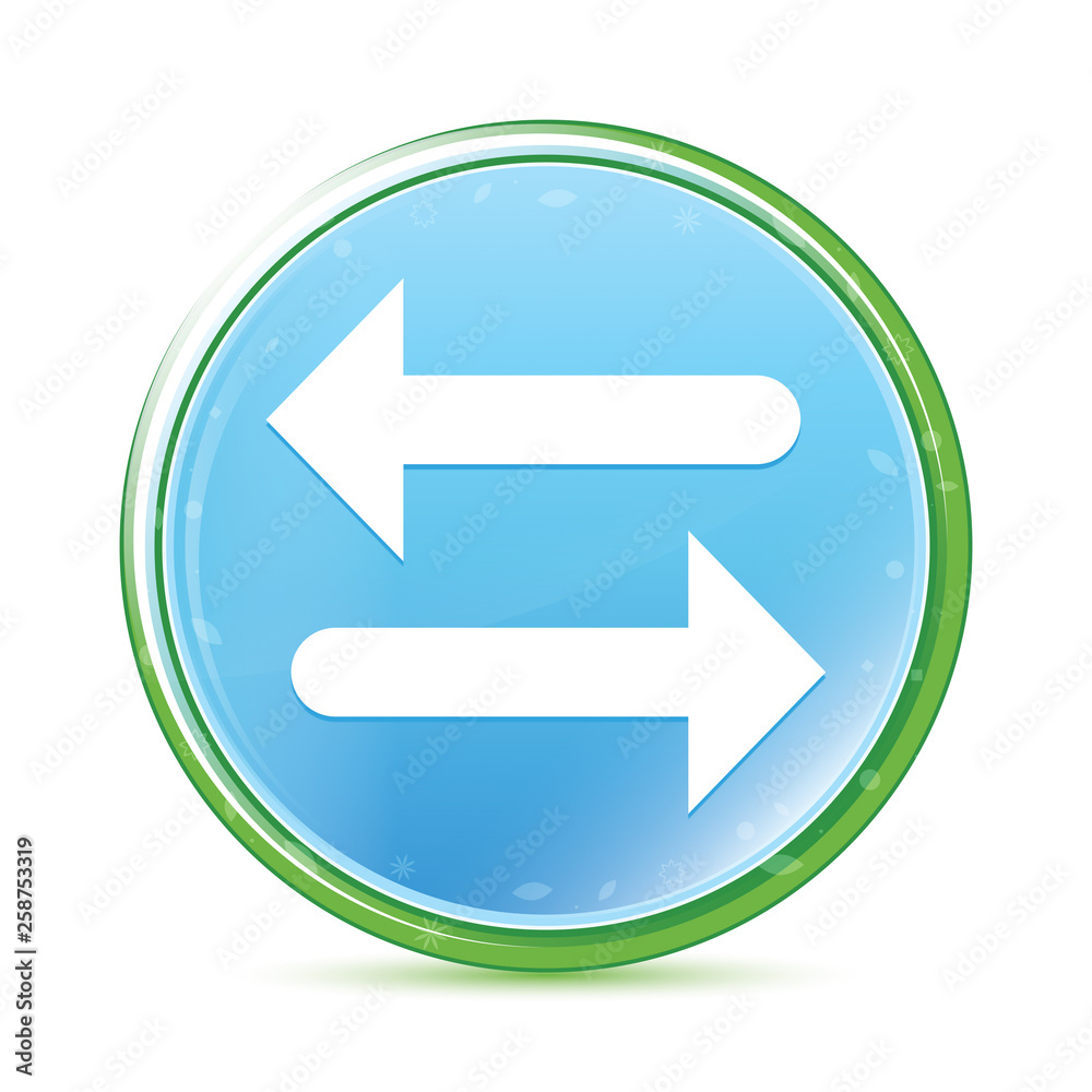 Transfer arrow icon natural aqua cyan blue round button Transfer arrow icon natural aqua cyan blue round button