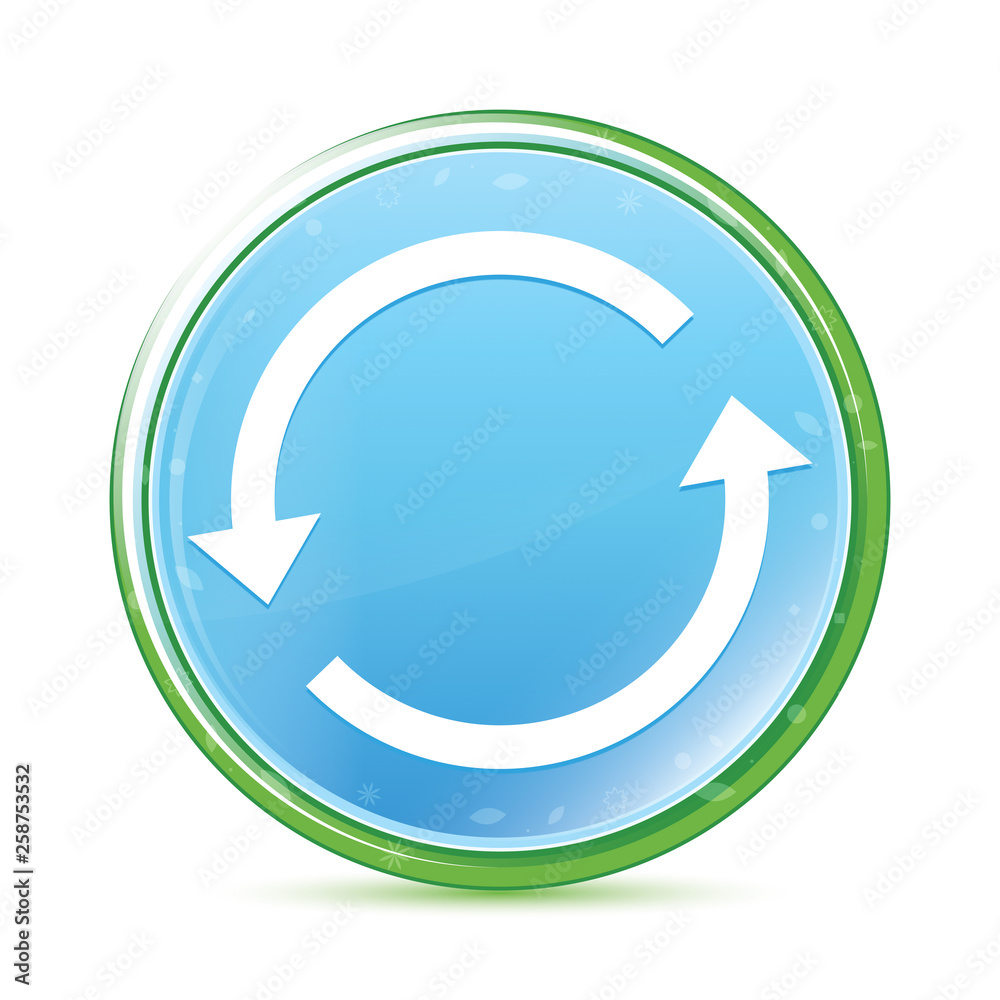 Update arrow icon natural aqua cyan blue round button Update arrow icon natural aqua cyan blue round button