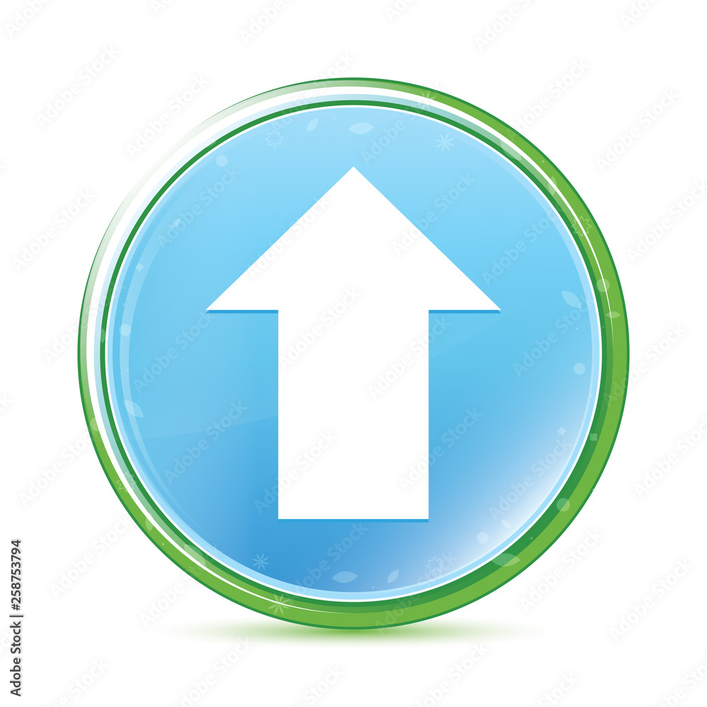 Upload icon natural aqua cyan blue round button Upload icon natural aqua cyan blue round button