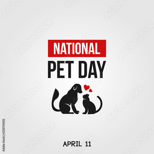 National Pet Day Vector Design Template