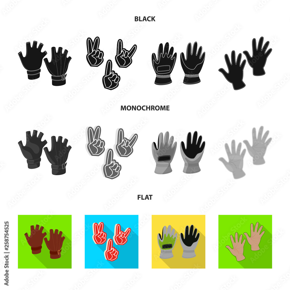 Fototapeta premium Isolated object of silhouette and safety icon. Collection of silhouette and comfort vector icon for stock.