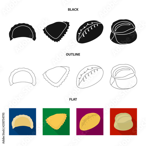 Vector design of products  and cooking icon. Set of products  and appetizer stock vector illustration.
