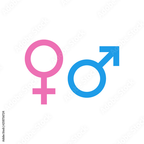 Gender icon vector. Male and female symbol