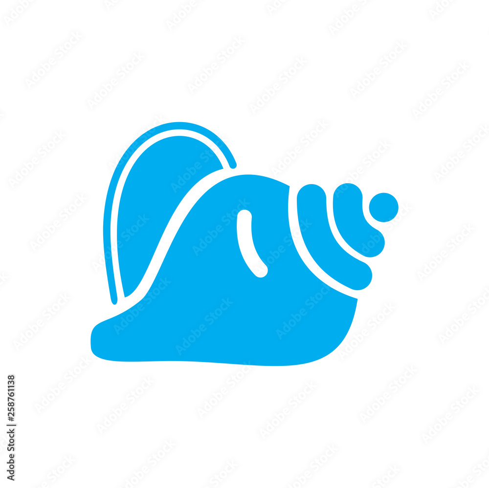 Sea Shell icon blue on white background for graphic and web design. Simple vector sign. Internet concept symbol for website button or mobile app. Sea Shell icon blue on white background for graphic and web design. Simple vector sign. Internet concept symbol for website button or mobile app.
