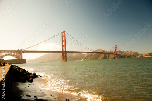 Golden Gate Bridge in San Francisco on a clear day