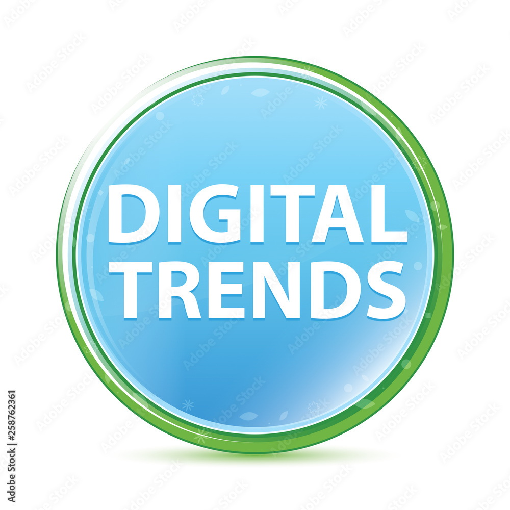 Digital Trends natural aqua cyan blue round button Digital Trends natural aqua cyan blue round button