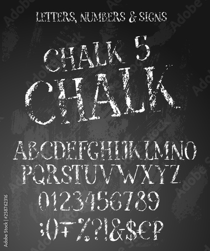 Chalk grunge alphabet