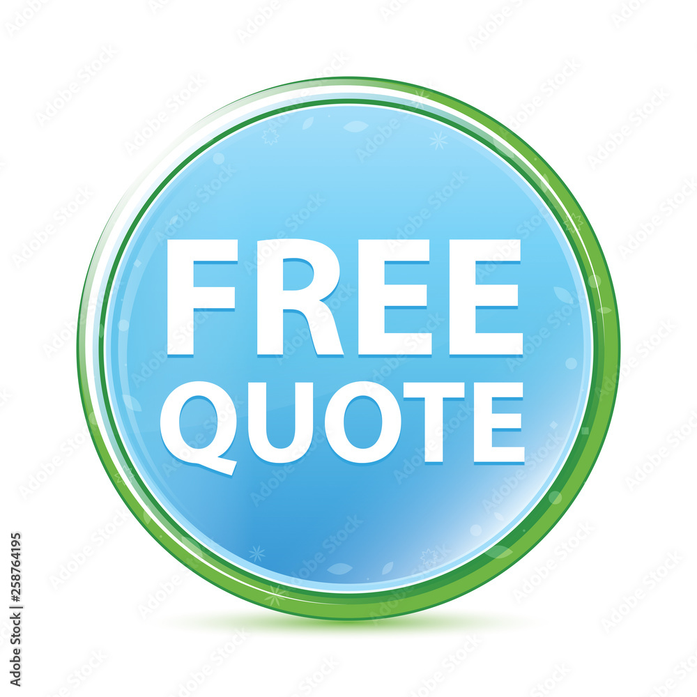 Free Quote natural aqua cyan blue round button Free Quote natural aqua cyan blue round button