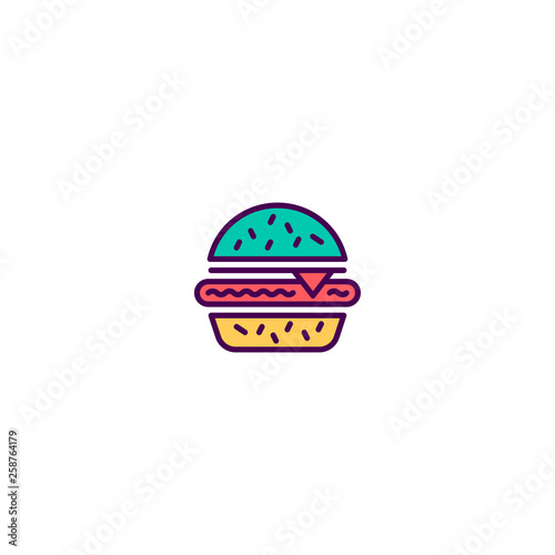 Hamburger icon design. Gastronomy icon vector design
