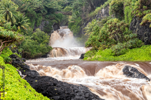 Flash flood at the Seven Sacred Pools