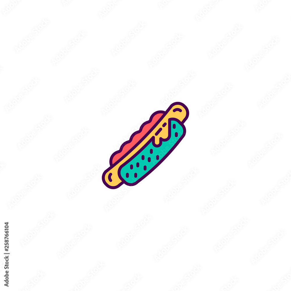 Hot dog icon design. Gastronomy icon vector design