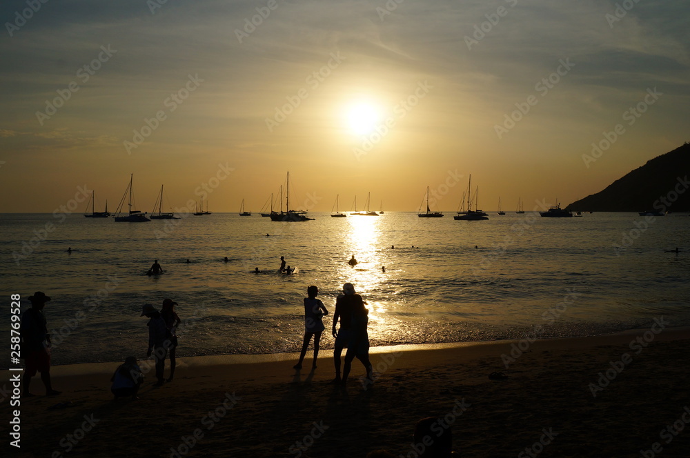 sunset on the beach sunset on the beach