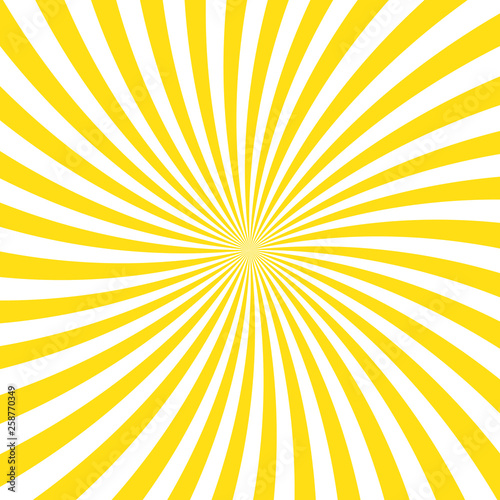 Yellow stripes sunrays background. Sunrays yellow color vector eps10 background.