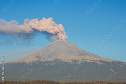 Volcano eruption popocatepetl