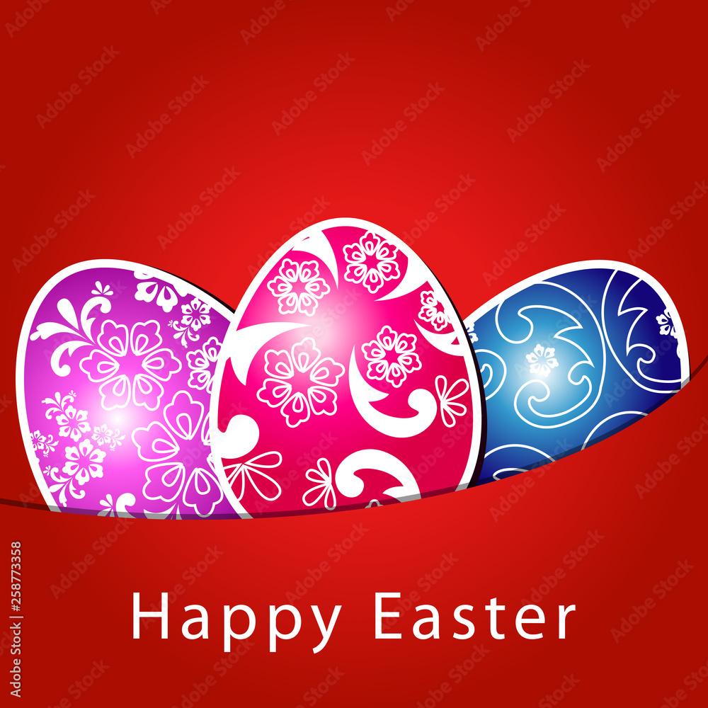 Beautiful Easter eggs illustration
