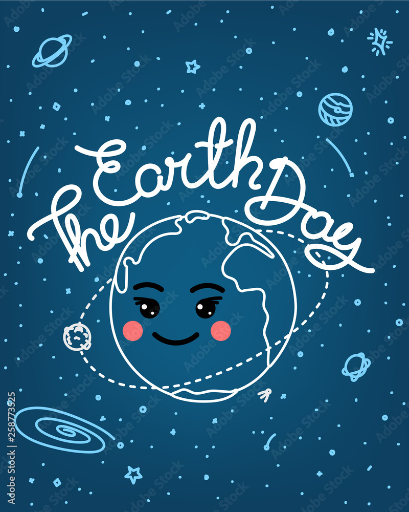 The Earth Day. Doodle style vector illustration The Earth Day. Doodle style vector illustration