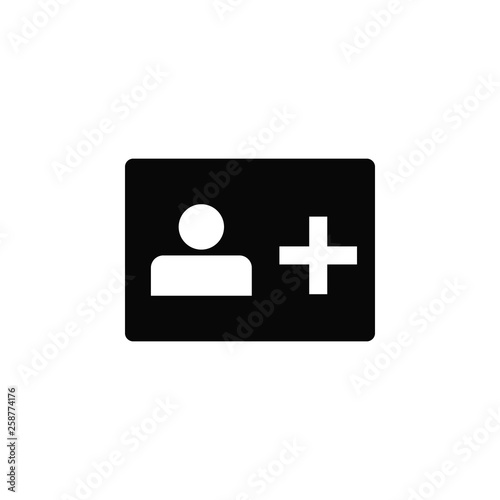 Account, new, user, icon, flat. Element of security for mobile concept and web apps illustration. Thin flat icon for website design and development, app. Vector icon