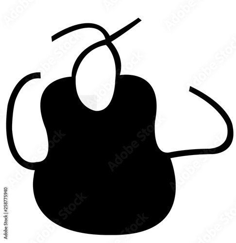 a bib silhouette vector